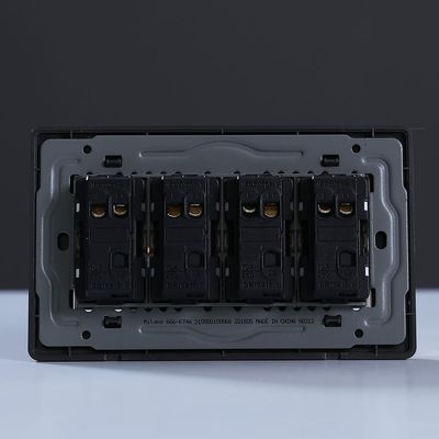 Milano 4 GANG 1 WAY SWITCH (3x6) GD