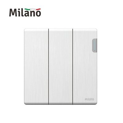 Milano 10A 3G 1W Switch Aura Wh