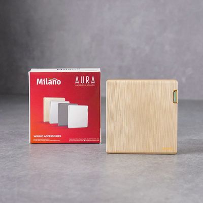 Milano 10A 1G 1W Switch Aura Gld