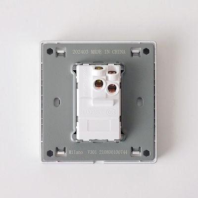 Milano 10A 1G 1W Switch Aura Slvr