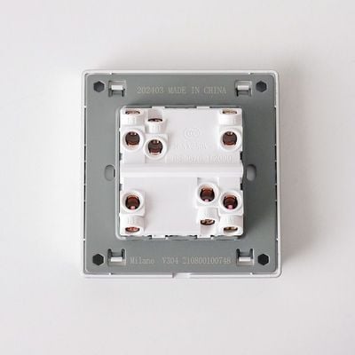 Milano 10A 2G 2W Switch Aura Slvr