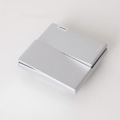 Milano 10A 2G 2W Switch Aura Slvr