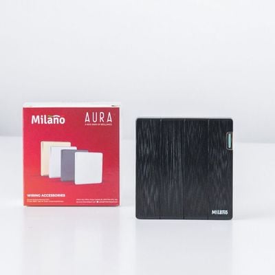 Milano 10A 4G 1W Switch Aura Blk