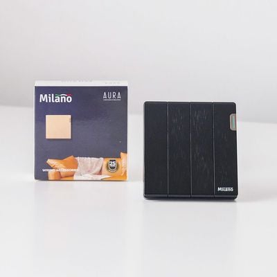 Milano 10A 4G 2W Switch Aura Blk