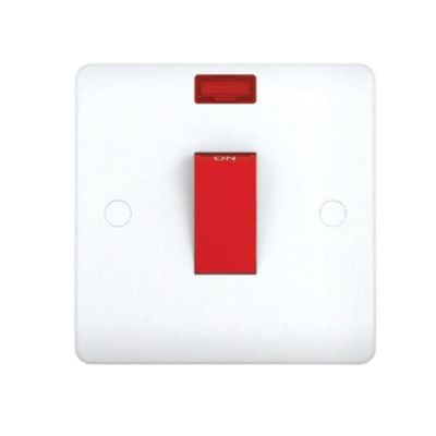 Milano 45A Dp Switch With Neon White