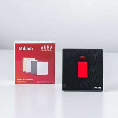 Milano 45A Dp Switch With Neon Aura Blk