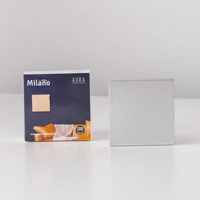 Milano Single Blank Plate Aura Slvr