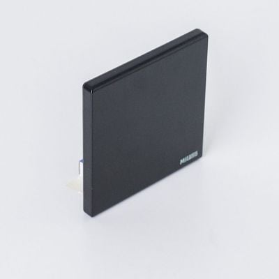 Milano Single Blank Plate Aura Blk