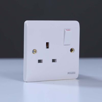 Milano 13A 1Gang Switch Socket White (V4050)