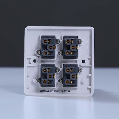 Milano 4Gang 2Way Switch (3X3) White