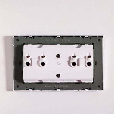 Milano 13A Dual Socket With Neon Aura Slvr