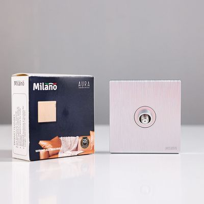 Milano 15A Socket Aura Slvr