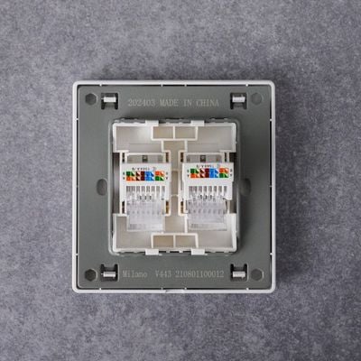 Milano Dual Data Outlet Cat6 Aura Wh