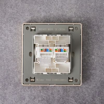 Milano Dual Data Outlet Cat6 Aura Gld