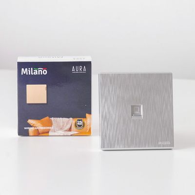 Milano Single Data Outlet Cat6 Aura Slvr