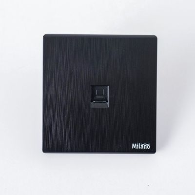 Milano Single Data Outlet Cat6 Aura Blk