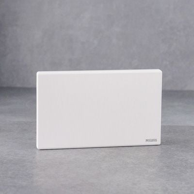 Milano Blank Plate 3X6 Aura Wh