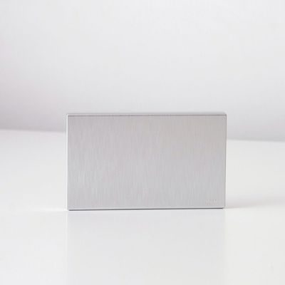 Milano Blank Plate 3X6 Aura Slvr