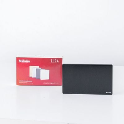 Milano Blank Plate 3X6 Aura Blk