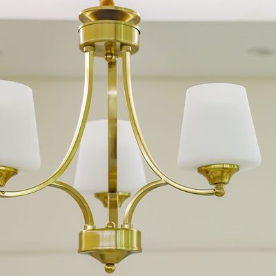 Jennifer Glass Chandelier - Brass - D430xH390 