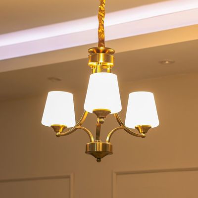 Jennifer Glass Chandelier - Brass - D430xH390 