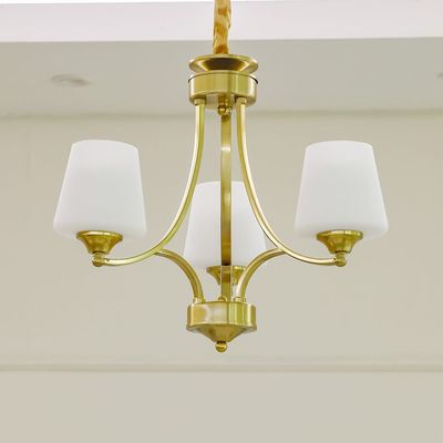 Jennifer Glass Chandelier - Brass - D430xH390 