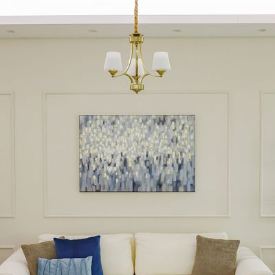 Jennifer Glass Chandelier - Brass - D430xH390 