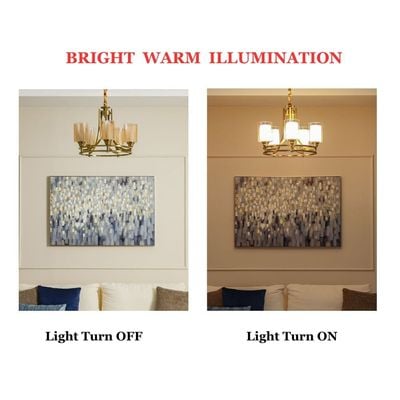 Jennifer Glass Chandelier - Brass - D520xH400 