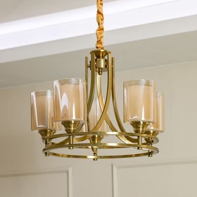 Jennifer Glass Chandelier - Brass - D520xH400 