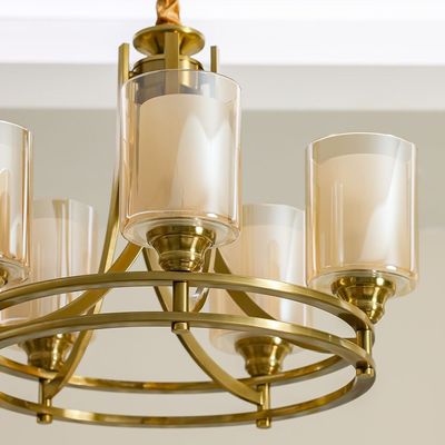 Jennifer Glass Chandelier - Brass - D520xH400 