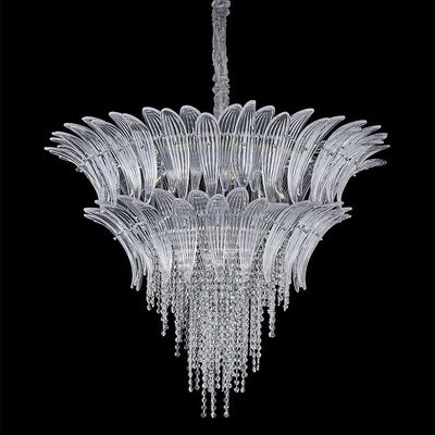 Florio J-CH 0552B-1000 Clear/Silver (E14*33/W100*H75cm Metal+Glass+Crystal)