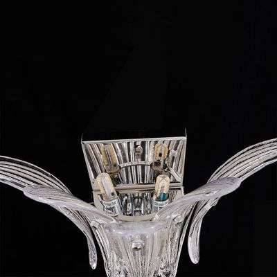 Florio WB W27*H28cm Clear/Silver (E14*3 W27*H28cm Metal+Glass+Crystal)