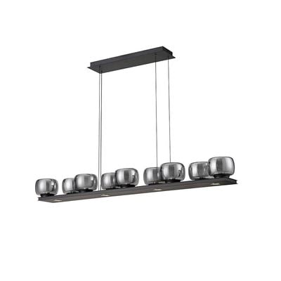 Modena Chandelier - Clear/Black - Glass E14* LED*9Bulb *4LED/ W132*H120cm 1340/9L