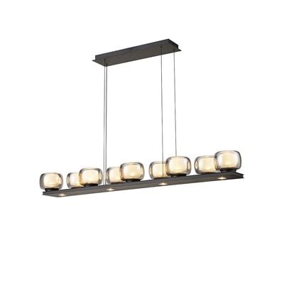 Modena Chandelier - Clear/Black - Glass E14* LED*9Bulb *4LED/ W132*H120cm 1340/9L