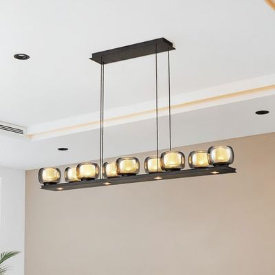 Modena Chandelier - Clear/Black - Glass E14* LED*9Bulb *4LED/ W132*H120cm 1340/9L
