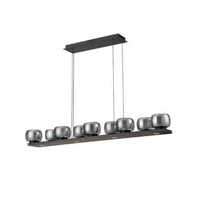 Modena Chandelier - Clear/Black - Glass E14* LED*9Bulb *4LED/ W132*H120cm 1340/9L