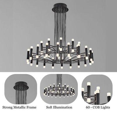 Cassino LED Chandelier - Black L80xW50xH150 cm Cassino LED Chandelier - Black L80xW50xH150 cm