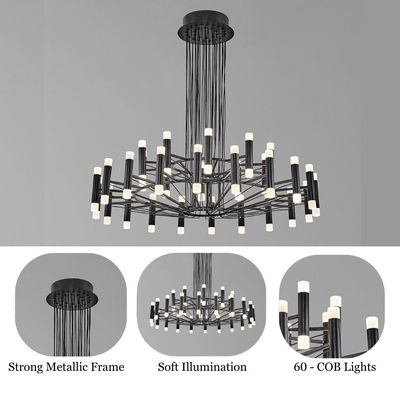 Cassino LED Chandelier - Black L80xW50xH150 cm