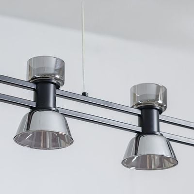 Porto LED Chandelier - Black - Glass - L121*W23cm 