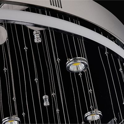Seychelles LED Chandelier - Stainless Steel+Silicon+Glass  - White/Silver - 50 W D80xW80xH45 cm
