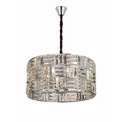 Nicely Chandelier - Silver - Glass E14x6/ D53xW53xH26 cm 