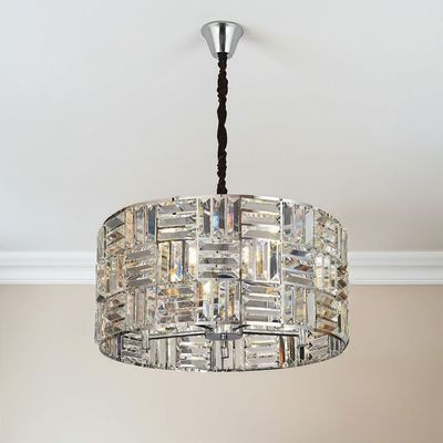 Nicely Chandelier - Silver - Glass E14x8/ D63xW63xH26 cm 