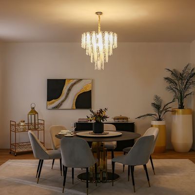 Madrid CH 8020-600 White/Gold (E14*12-220VD60*W60*H42cm Crystal+Glass)