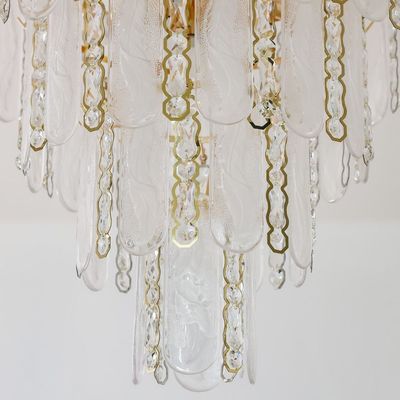 Madrid Chandelier White/Gold Crystal+Glass E14*15-220V D80*W80*H55cm 8020-800