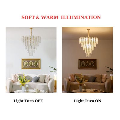 Madrid Chandelier - White/Gold - Crystal+Glass E14x10-220 V D100xW100 8020-1000D