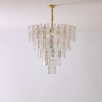 Madrid Chandelier - White/Gold - Crystal+Glass E14x10-220 V D100xW100 8020-1000D