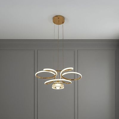 Elinor LED Modern Chandelier 3-Color Dimmable 60cm-Gold