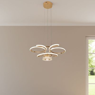 Elinor LED Modern Chandelier 3-Color Dimmable 60cm-Gold