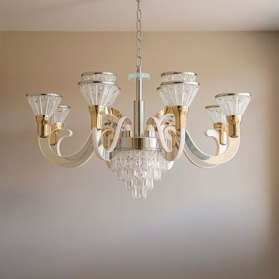 Casablanca - D2 CH 30528-8+4 -CHROME- Stainless steel+Crystal 80cm