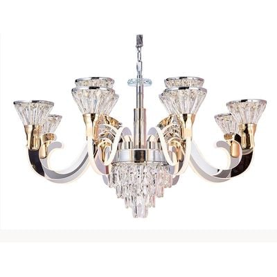 Casablanca - D2 CH 30528-8+4 -CHROME- Stainless steel+Crystal 80cm